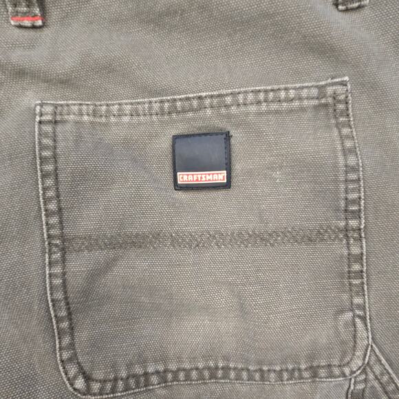 Craftsman Carpenter Pants Men 34x30 Brown Canvas Workwear Utility Skater y2k - Picture 6 of 12